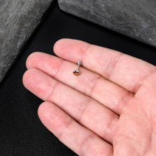 Load image into Gallery viewer, 16G 5/16 Acorn Face Brown Autumn Cartilage Tragus Earring
