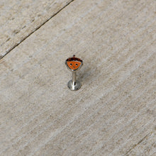 Load image into Gallery viewer, 16G 5/16 Acorn Face Brown Autumn Labret Monroe Tragus
