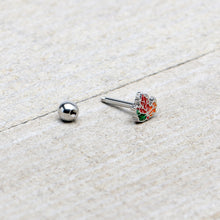 Load image into Gallery viewer, 16G 5/16 Autumn Tricolor Maple Leaf Cartilage Tragus Earring
