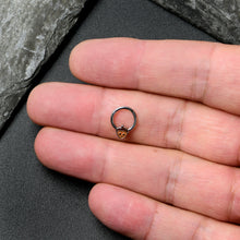Load image into Gallery viewer, 16G 5/16 Fall Acorn Face Brown Autumn Hinged Segment Ring

