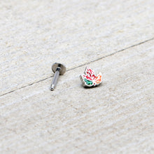 Load image into Gallery viewer, 16G 5/16 Autumn Tricolor Red Maple Leaf Labret Monroe Tragus
