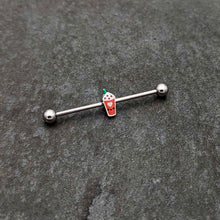 Load image into Gallery viewer, 14G Sweet Pumpkin Frappe Thanksgiving Industrial Barbell 38mm
