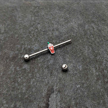 Load image into Gallery viewer, 14G Sweet Pumpkin Frappe Thanksgiving Industrial Barbell 38mm
