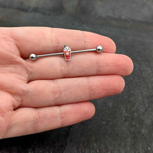 Load image into Gallery viewer, 14G Sweet Pumpkin Frappe Thanksgiving Industrial Barbell 38mm
