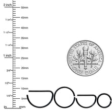 Load image into Gallery viewer, 20G 12 Pack ASTM F-136 Implant Grade Titanium Nose Hoop D Shaped Septum Ring and Cartilage Ear Hoop Earring Set
