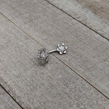 将图片加载到图库查看器，Clear Gem Filigree Winter Snowflakes Double Mount Belly Ring
