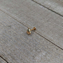 Load image into Gallery viewer, 16G 5/16 Red Gem Gold Tone Deco Holiday Tree Labret Monroe Tragus
