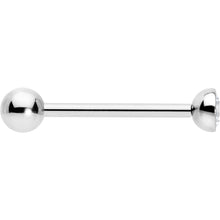 Load image into Gallery viewer, Clear CZ Gem ASTM F-136 Implant Grade Titanium Threadless Barbell Tongue Ring
