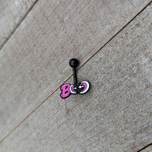 Load image into Gallery viewer, Black Boo Eyes Beauty Pink White Halloween Belly Ring
