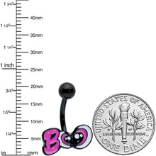 Load image into Gallery viewer, Black Boo Eyes Beauty Pink White Halloween Belly Ring
