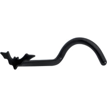 Load image into Gallery viewer, 20G 1/4 Black Anodized Itty Bitty Bat Left Side Nose Screw

