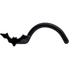Load image into Gallery viewer, 20G 1/4 Black Anodized Itty Bitty Bat Left Side Nose Screw
