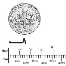 Load image into Gallery viewer, 20G 1/4 Black Anodized Itty Bitty Bat Left Side Nose Screw
