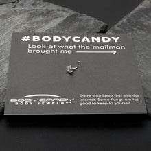 Load image into Gallery viewer, 20G 1/4 Texture Pot Leaf L Shape Nose Ring
