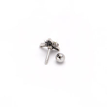 Load image into Gallery viewer, 16G 1/4 Yellow Purple Gem Dragonfly Cartilage Tragus Earring
