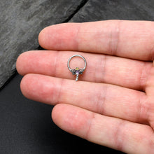 Load image into Gallery viewer, 16G 3/8 Purple Yellow Gem Dragonfly Hinged Segment Ring
