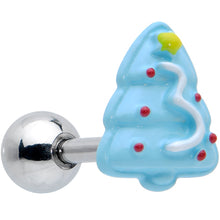 Load image into Gallery viewer, 16G 1/4 Glitter Santa Tree Reindeer Cartilage Earring Set of 3
