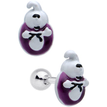 Load image into Gallery viewer, 16G 1/4 Witch Ghost Pumpkin Cartilage Tragus Earrings Set of 3
