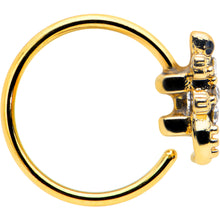 Load image into Gallery viewer, 20G 5/16 Clear Gem Gold Tone Luscious Lizard Nose Hoop
