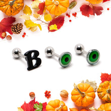 Load image into Gallery viewer, 16G 1/4 Halloween Boo Eyes Cartilage Tragus Earring Curation Set of 3
