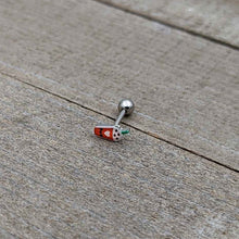 Load image into Gallery viewer, 16G 5/16 Sweet Pumpkin Frappe Autumn Cartilage Tragus Earring
