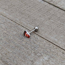 Load image into Gallery viewer, 16G 5/16 Sweet Pumpkin Latte Autumn Cartilage Tragus Earring
