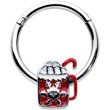 将图片加载到图库查看器，16G 3/8 Sweet Hot Cocoa Marshmallow Mug Hinged Segment Ring
