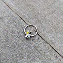 Load image into Gallery viewer, 16G 3/8 Champagne Bottle Flute Yellow Hinged Segment Ring
