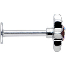 Load image into Gallery viewer, 16G 5/16 Aurora Gem Poinsettia Flower Festive Labret Monroe Tragus
