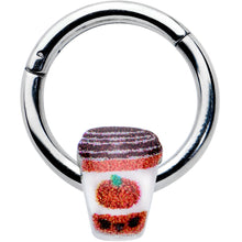 Load image into Gallery viewer, 16G 5/16 Sweet Pumpkin Latte Autumn Hinged Segment Ring
