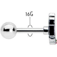Load image into Gallery viewer, 16G 1/4 Sweet Holiday Christmas Candle Cartilage Tragus Earring
