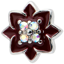 Load image into Gallery viewer, 16G 1/4 Aurora Gem Poinsettia Flower Cartilage Tragus Earring
