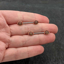 Load image into Gallery viewer, 14G 9/16 Cute Colorful Turkeys Barbell Nipple Ring Set
