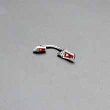 Load image into Gallery viewer, Sweet Pumpkin Frappe Autumn Double Mount Belly Ring
