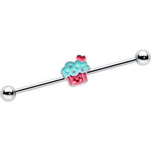 Load image into Gallery viewer, 14G Sweet Happy Cupcake Industrial Barbell 38mm
