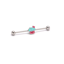 Load image into Gallery viewer, 14G Sweet Happy Cupcake Industrial Barbell 38mm
