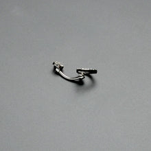 将图片加载到图库查看器，Clear Gem Open Heart Valentine Double Mount Belly Ring
