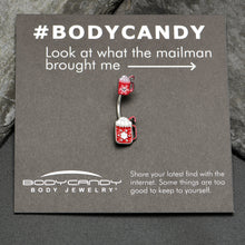 Load image into Gallery viewer, Sweet Red Hot Cocoa Marshmallow Holiday Double Mount Belly Ring
