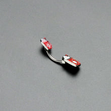 Load image into Gallery viewer, Sweet Red Hot Cocoa Marshmallow Holiday Double Mount Belly Ring
