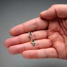 Load image into Gallery viewer, Champagne Bottle Flute Yellow Holiday Double Mount Belly Ring
