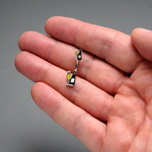 Load image into Gallery viewer, Champagne Bottle Flute Yellow Holiday Double Mount Belly Ring
