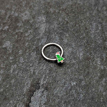 将图片加载到图库查看器，16G 3/8 Happy Christmas Tree Holiday Hat Hinged Segment Ring
