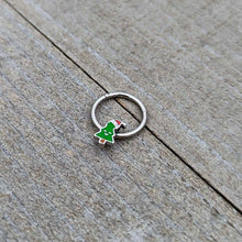 将图片加载到图库查看器，16G 3/8 Happy Christmas Tree Holiday Hat Hinged Segment Ring
