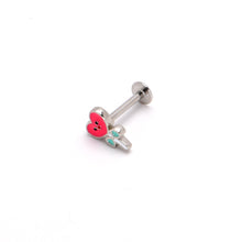 Load image into Gallery viewer, 16G 5/16 Sweet Happy Heart Lollipop Labret Monroe Tragus
