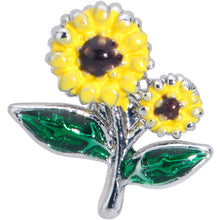 将图片加载到图库查看器，16G 1/4 Cheery Inlay Sunflowers Labret
