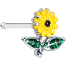 将图片加载到图库查看器，20G 1/4 Cheery Inlay Sunflower Nose Bone

