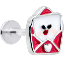 Load image into Gallery viewer, 16G 5/16 Sweet Love Letter Valentine Labret Monroe Tragus
