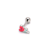 Load image into Gallery viewer, 16G 1/4 Sweet Happy Heart Lollipop Cartilage Tragus Earring
