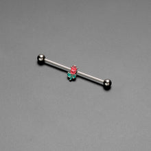 Load image into Gallery viewer, 14G Sweet Happy Rose Flower Industrial Barbell 38mm
