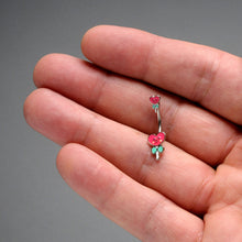 Load image into Gallery viewer, Sweet Happy Heart Lollipop Valentine Double Mount Belly Ring
